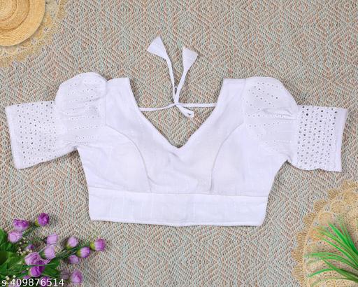 New Trending Designer Fancy Festive Special Hakoba Blouse Pop Sleeve Hakoba Blouse - Khan's Hub