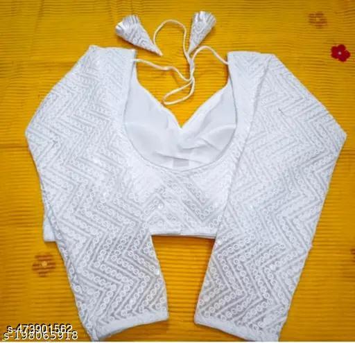 Readymade Women Blouses | full sleeve blouse | White Blouse readymade | Women's Trending blouse - Khan's Hub