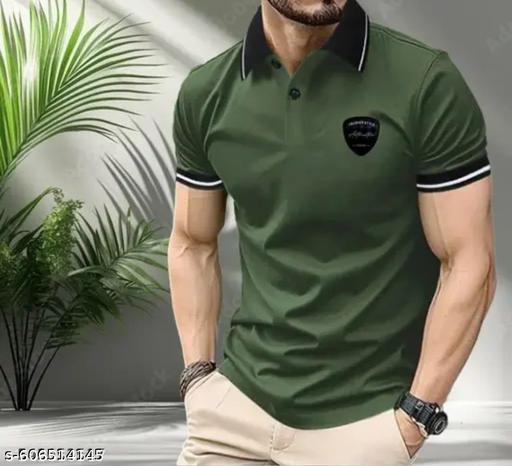 Men T shirt Polo Neck T shirt | Matty Fabric | Half sleeve | T shirt For Men | Collar T shirt For Women | Slim Fit T shirt | Boys T shirt | T shirt For Boys | Stylish T shirt For Boys  - Khan's Hub