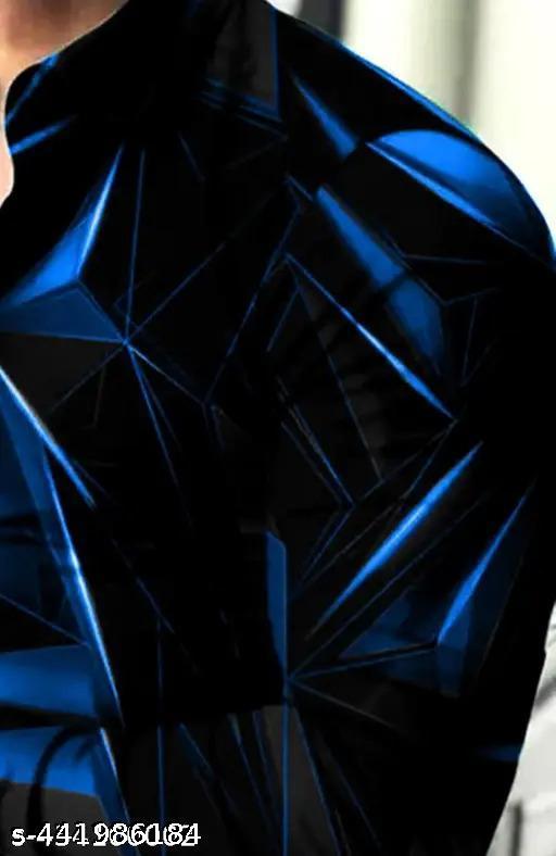 Laycra Printed Men Shirt   - Khan's Hub