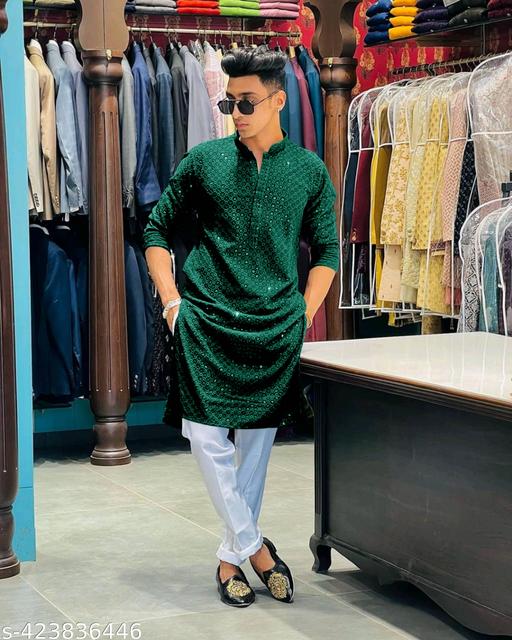  Lucknowi Kurta For Men (ONLY KURTA)  - Khan's Hub
