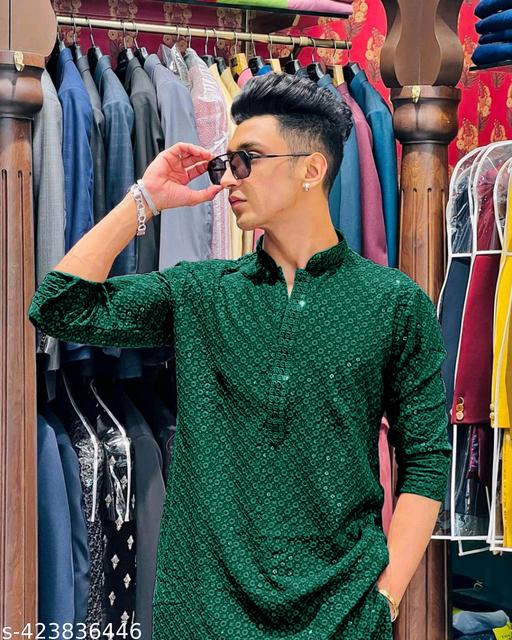  Lucknowi Kurta For Men (ONLY KURTA)  - Khan's Hub