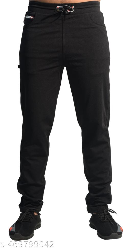 Men's Black & Blue Straight Fit Lycra Combo of 2 Track pants For Daily Wear - Khan's Hub