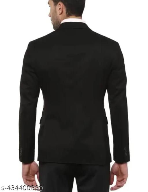 Black blazer solid - Khan's Hub