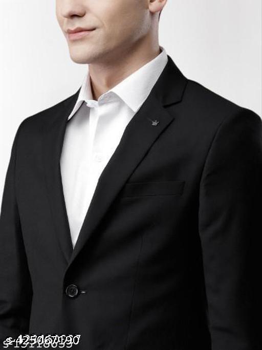 Versatile Black Blazer for Men: Elegant Black Coat for Wedding, Party, and Casual Wear - Premium Quality Black Blazer Jacket - Khan's Hub