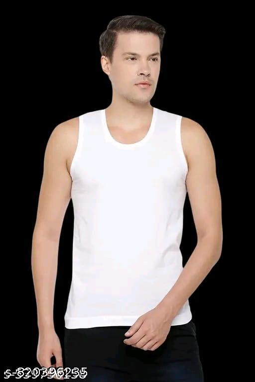 men cotton white vest pack of 3 - Khan's Hub