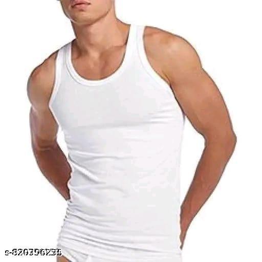 men cotton white vest pack of 3 - Khan's Hub