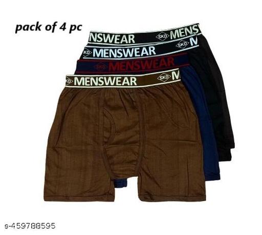 MENS TRUNK/UNDERWEAR WITH COTTON FABRIC PACK OF 04 - Khan's Hub
