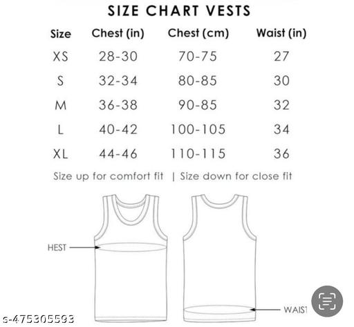 Best Quality Super Fine 100 Percent Soft Cotton Vests Pack of 4 - Khan's Hub
