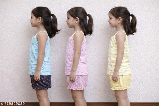 girls camisole and bloomer set kids camisole bloomer combo baby girls camisole bloomer cotton camisole bloomer set girls innerwear set kids vest bloomer set soft cotton camisole bloomer - Khan's Hub