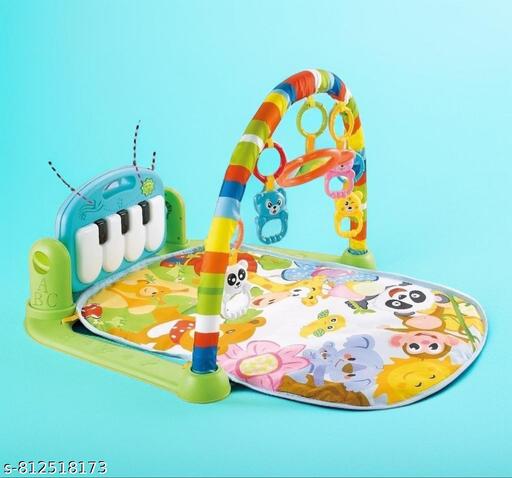 Play Gym for Babies 0 to 12 Months (1 Year Warranty) Musical Piano Keyboard Activity Play Mat for Kids Newborn Fitness Rack Hanging Rattles Lights Tunes Music for Baby Boys Girls - Khan's Hub