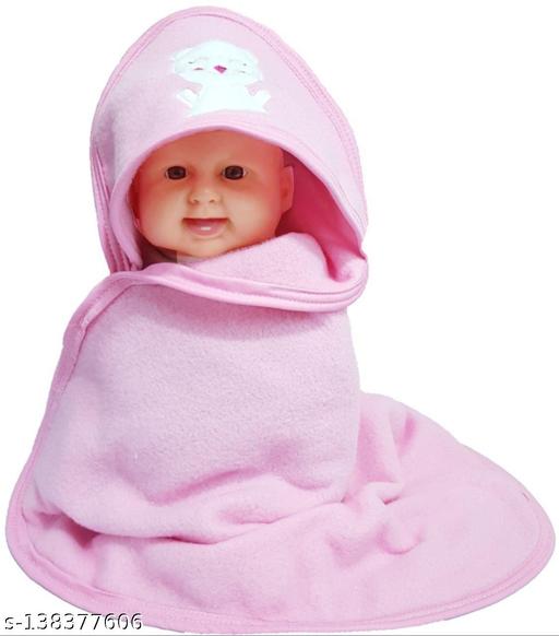New Born Baby Bath Towel All Season Soft Hooded Wrapper Blanket Unisex Pack of 3 - Khan's Hub