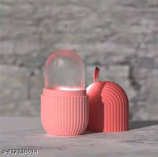 [Combo Offer...Offer..] (Pack of 2) Ice Roller & Ice Cube Trey, Facial Ice Roller For Massage Face , Ice Cube Trey Silicon Material And count of 37 Slote - Khan's Hub