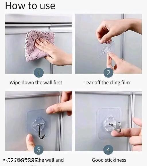 Flower Adhesive Wall Hooks, 10 Pack Heavy Duty Hooks for Wall Hanging, Strong | Self-Adhesive Sticker Hooks for Walls | Waterproof Wall Hanger Hook for Hanging Coats & Keys - Khan's Hub