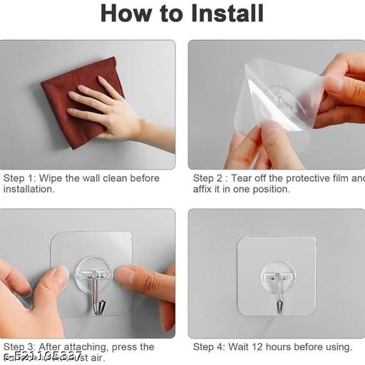 Flower Adhesive Wall Hooks, 10 Pack Heavy Duty Hooks for Wall Hanging, Strong | Self-Adhesive Sticker Hooks for Walls | Waterproof Wall Hanger Hook for Hanging Coats & Keys - Khan's Hub