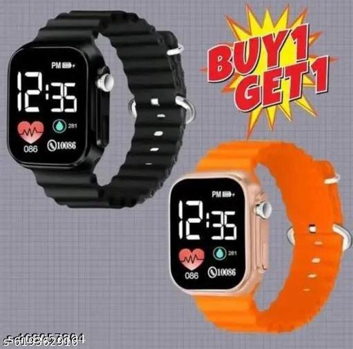 Digital Sports & LED Combo Watches Strap, Multi-Functional Automatic Shockproof Watch for Men's and Boys - Khan's Hub