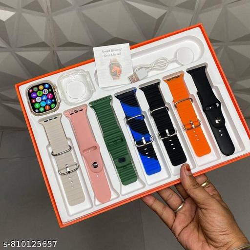 Ultra Series Smart Watch with 7 Multicolour Interchangeable Straps - Khan's Hub