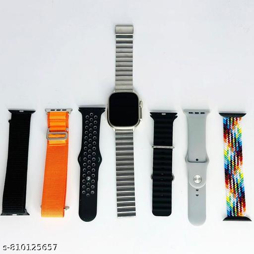 Ultra Series Smart Watch with 7 Multicolour Interchangeable Straps - Khan's Hub