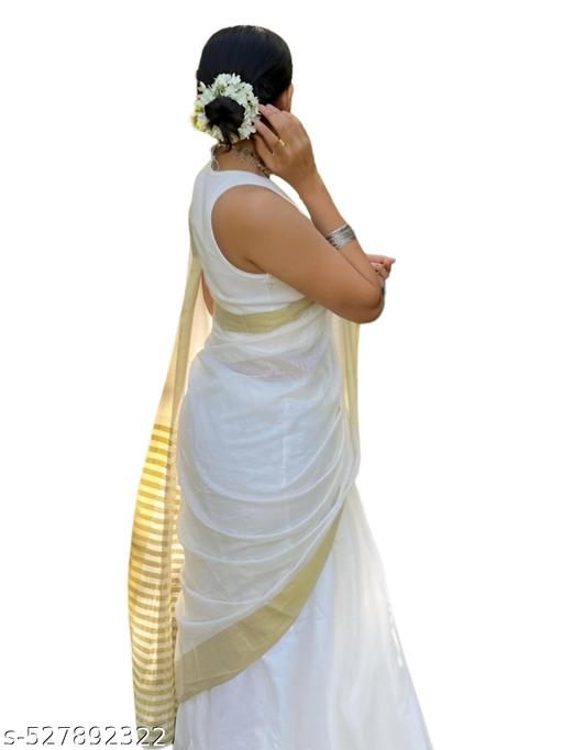 Traditional kasavu cotton saree - Khan's Hub