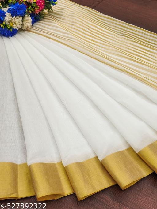 Traditional kasavu cotton saree - Khan's Hub