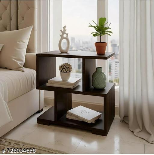 Engineered Wood Bed Side Table/Sofa Side Table/End Table/Books Storage Organizer/Corner Table/Corner Stand for Living Room Bedroom Office - Khan's Hub