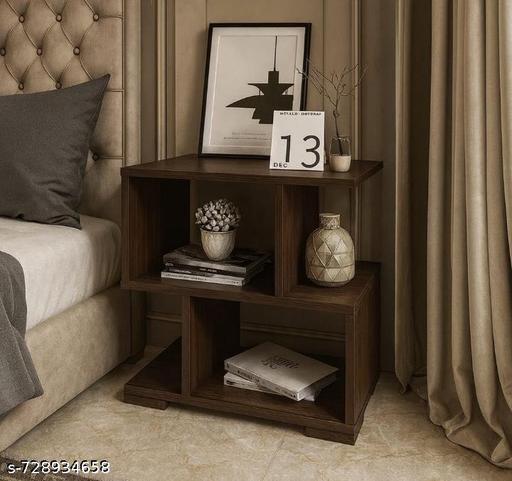 Engineered Wood Bed Side Table/Sofa Side Table/End Table/Books Storage Organizer/Corner Table/Corner Stand for Living Room Bedroom Office - Khan's Hub