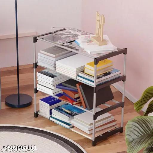 Book Shelf 4 Layer Bookshelf for Home Library, WARDROBE RACK AND SHOES RACK Unbreakable Rack Home - Khan's Hub