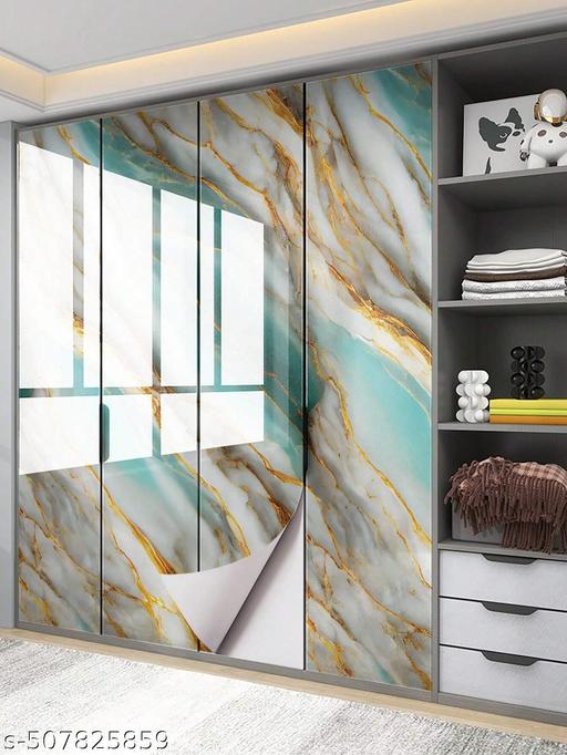 SKYVILLA "PACK OF 1 ROLL" WALPPAPER Sky Gold Self Adhesive Sticker Wall Stickers Marble Wallpaper Furniture Kitchen, Cabinets, Almirah, Tabletop, Plastic Table, Wooden Table, Wardrobe, Renovation PVC DIY (1) - Khan's Hub