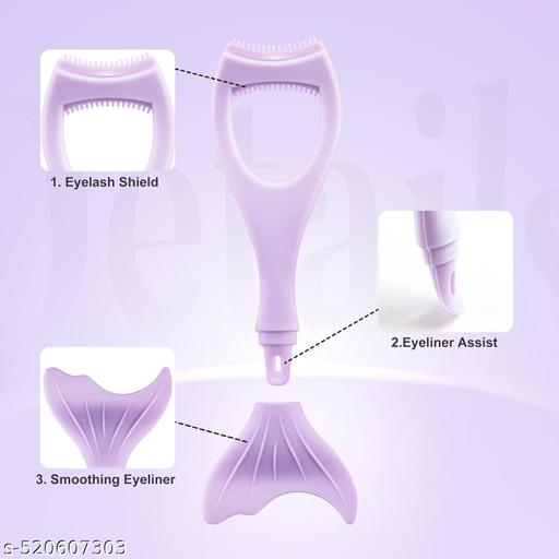 3 IN 1 Eyelash Applicator Tool with Mascara Shield Guard Silicone Lash Buddy Wand and Disposable Brushes - Reusable Makeup Helper for Perfect Eyelashes and Eyeliner Application | Rose - Khan's Hub