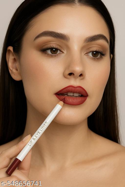 Colour Rendering & Waterproof Long Wearing Smooth Lip & Eye Liner For Woman & Girls Pack of 12  - Khan's Hub