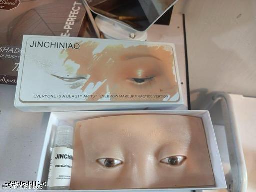 Eye Dummy For Makeup Practice Face Board Skin Realistic 3D Makeup Practice Skin for Eyebrow, Eye Makeup Practice Dummy For Women, Reusable Silicone Makeup Face for Beginner Makeup Artist - Khan's Hub