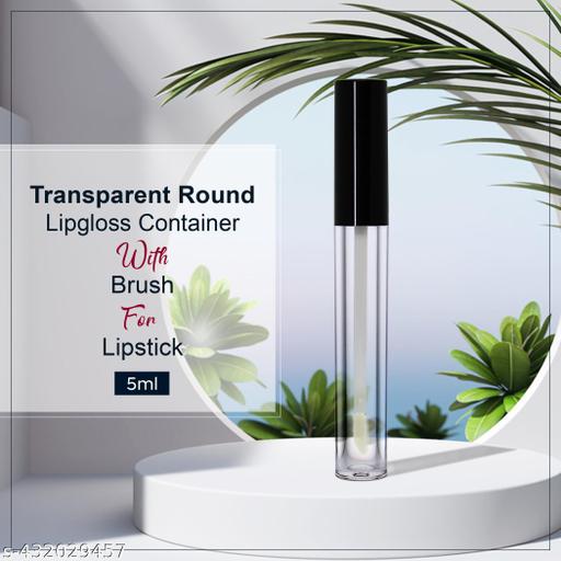 Empty Clear/Transparent 5 ml Round Premium Acrylic Empty Lip Gloss,Cosmetic, Mascara, Liquid Eye Shadow, Lip Containers Tubes, Refillable Bottle With Plug (Pack Of 3) - Khan's Hub
