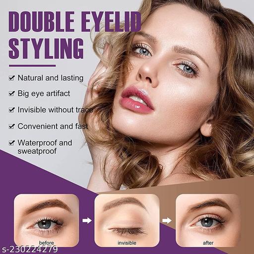 MKS WORLD 600 Pcs eyelid tape for double eyelid invisible waterproof , eyelid tape for hooded eyes Makeup Eyelid tape tools Sticker Strips with fork(Beige) - Khan's Hub