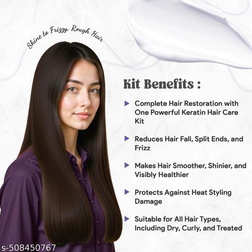 LA’BANGERRY Keratin Protein 4-Step Hair Care Combo Shampoo Conditioner Serum Mask for Total Hair Repair & Protection - Khan's Hub