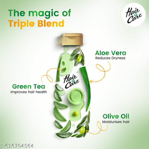 Triple Blend Damage Repair Non-Sticky Hair Oil with Aloe Vera, Olive Oil & Green Tea, 500ml - Khan's Hub
