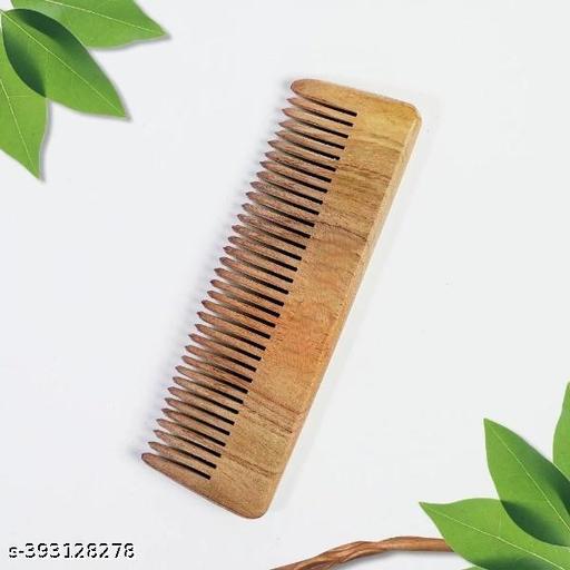 HANDCRAFTED PURE KACCHI NEEM WOOD COMB - NATURAL HAIRCARE AND GENTLE ATTENTION FOR YOUR HAIR & SCALP | COMBO_02 - Khan's Hub