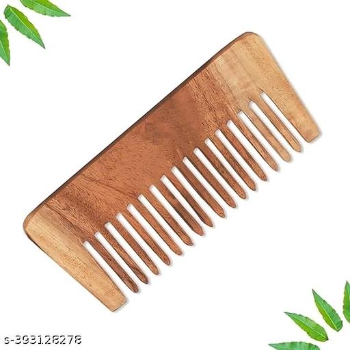 HANDCRAFTED PURE KACCHI NEEM WOOD COMB - NATURAL HAIRCARE AND GENTLE ATTENTION FOR YOUR HAIR & SCALP | COMBO_02 - Khan's Hub