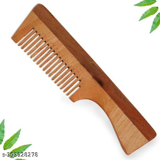 HANDCRAFTED PURE KACCHI NEEM WOOD COMB - NATURAL HAIRCARE AND GENTLE ATTENTION FOR YOUR HAIR & SCALP | COMBO_02 - Khan's Hub