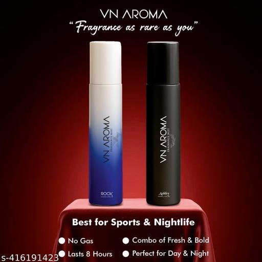 Long Lasting No Gas Deodorants Combo Pack for Men And Women - Rock & Ashby Body Spray (Pack of 2, 120ml Each) - Khan's Hub