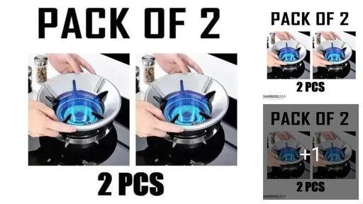 Gas Saver Burner Stand (Pack of 2) – Fire & Windproof Gas Saver Jali Ring | Flame Protector & Energy Saver Stand for All Gas Stoves