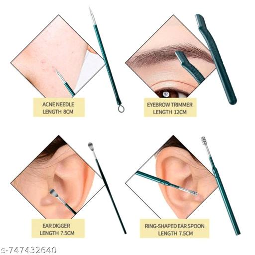 9-in-1 Premium Stainless Steel Manicure & Pedicure Grooming Kit for Men & Women – Professional Nail Clipper Set with Fingernail & Toenail Cutter, Cuticle Trimmer, Scissors, Ear Pick & Beauty Tools – Portable Travel Nail Care Set with Stylish Leather Case (Green) - Khan's Hub