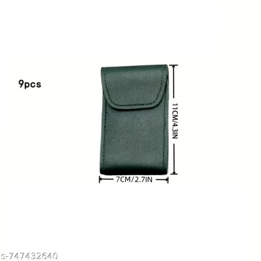 9-in-1 Premium Stainless Steel Manicure & Pedicure Grooming Kit for Men & Women – Professional Nail Clipper Set with Fingernail & Toenail Cutter, Cuticle Trimmer, Scissors, Ear Pick & Beauty Tools – Portable Travel Nail Care Set with Stylish Leather Case (Green) - Khan's Hub