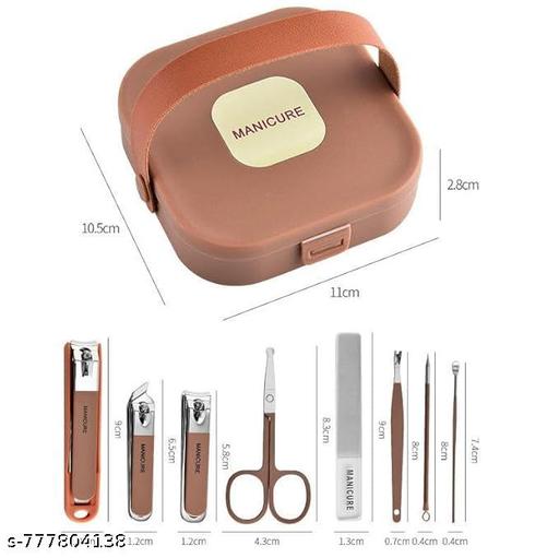 8 in 1 Ultra Premium Nail Clipper Set Professional Manicure Pedicure Kit Stainless Steel Nail Cutter Grooming Tools Travel Case Scissors Tweezers File Nail Care Kit Unisex - Khan's Hub