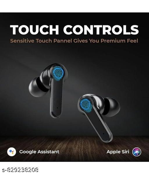 M19 TWS Wireless Earbuds with Bluetooth 5.1, Touch Controls, 50 Hours Playtime, IPX Water Resistant, High Bass, Voice Assistant Support, Black, Type-C Charging - Khan's Hub