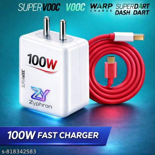 Super fast 100W CHARGER UNIVERSAL COMPATIBILITY SMART PROTECTION STYLISH PREMIUM DESIGN with universal fasting charger for all mobile  - Khan's Hub