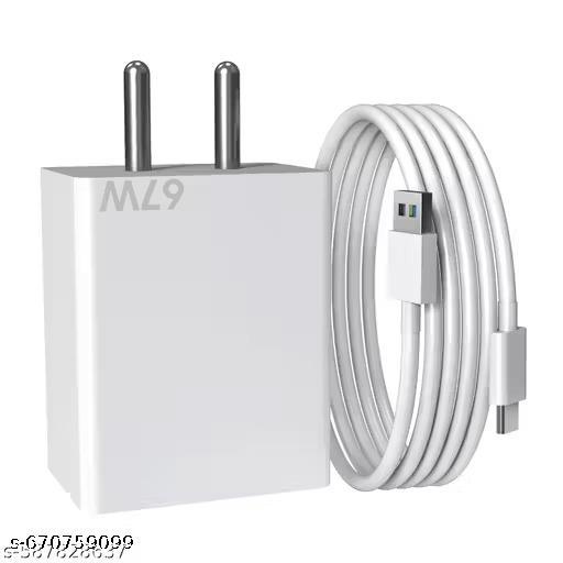 67 Watt Fast Charger, 4A Wall Fast Charging Mobile Charger With Detachable Cable Supports Supervooc, Vooc, Superdart, Dash, Warp - Khan's Hub