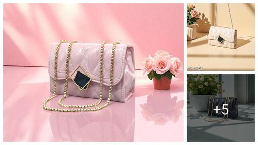 Elite Attractive Chain handle Women Slingbags (Pink)