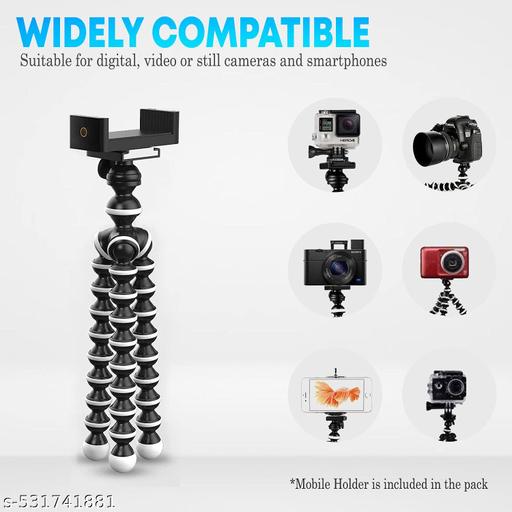 Antronic Gorilla Tripod/Mini Tripod 13 in for Mobile Phone with Holder for Mobile, Flexible Gorilla Stand for DSLR & Action Cameras - Khan's Hub