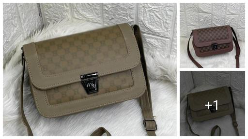 Printed pattern PU leather Sling Bag Box (brown)