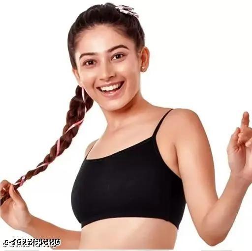 (PACK OF 6) Girl's and Women Baby Slip Bra Baby Inner Slip Bra Crop Top Bra Girl's Gym Bra Yoga bra Girl's Innerwear Cotton Slip Bra Non Padded Non Wired Bra Teenager Bra magical bra - Khan's Hub